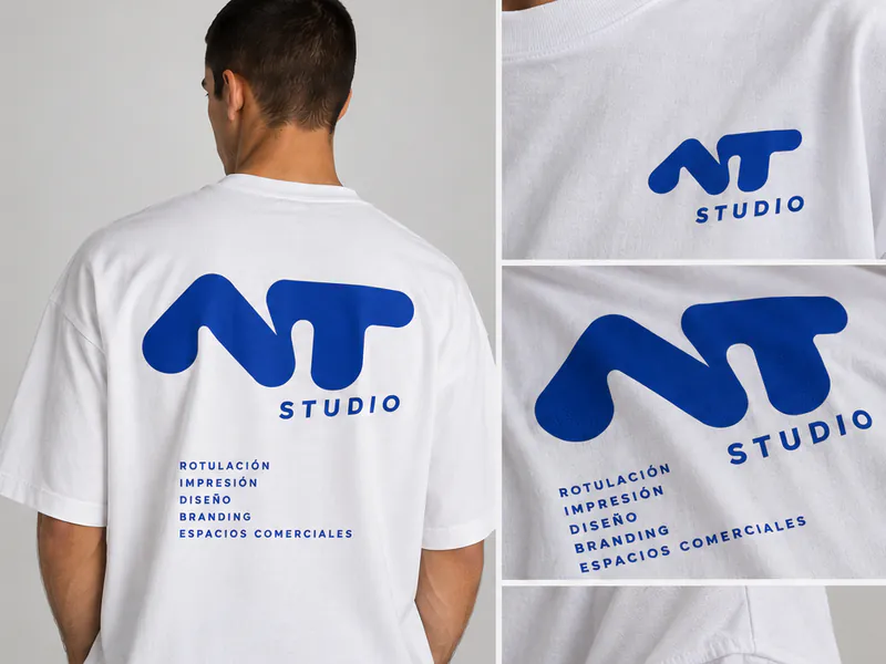 Camiseta oversize blanca estampada en DTF